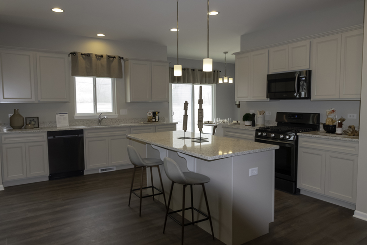 Nantucket Model Kitchen in Playa Vista Plainfield New Construction Homes