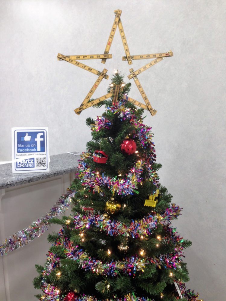 Hartz Construction Themed Christmas Tree New Construction Homes